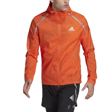 adidas Running Training Jacket Marathon WIND.RDY (360° reflective design, slim) orange Men